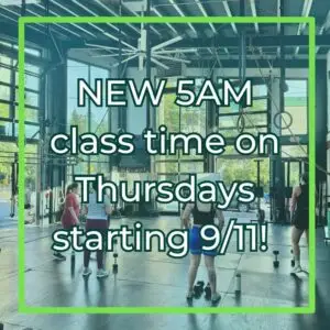 New 5AM Thursday Class at GLSC Starts September 11