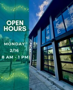 GLSC February 16 Holiday Hours 8am to 1pm