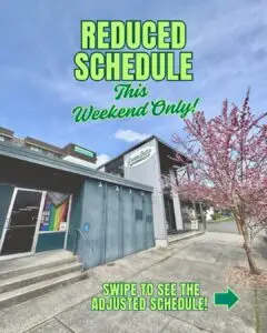 GLSC Schedule Update: Reduced Classes This Weekend